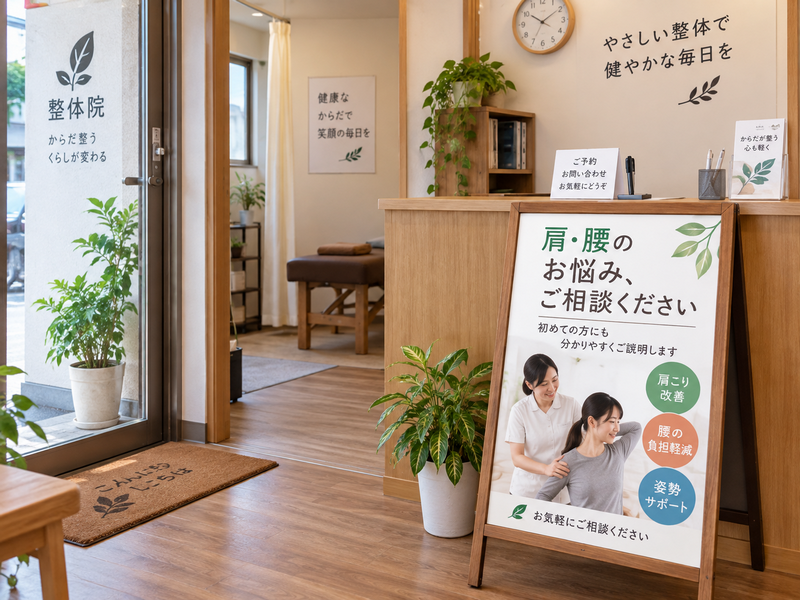 整体店の店頭看板