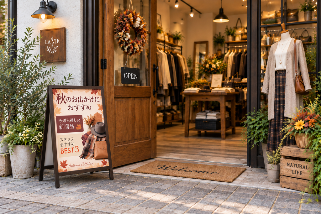 小売店の店頭看板