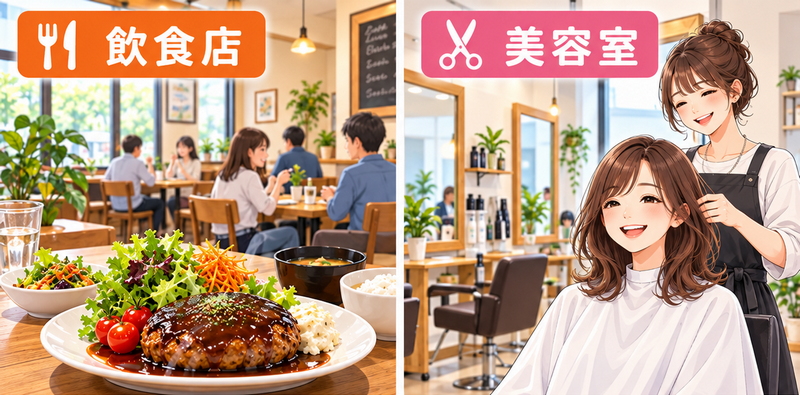 業種別改善方法１，飲食店・美容室